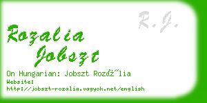 rozalia jobszt business card